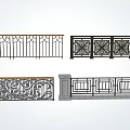 Different Styles of Decorative Railings Featuring Carved Patterns And Geometric Details