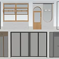 Various Types Of Entrance Doors With Glass Wood Metal Designs For Bakery And Shop