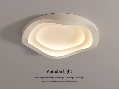 Modern Annular LED Ceiling Light With Soft Illumination And Sleek Design 3d model