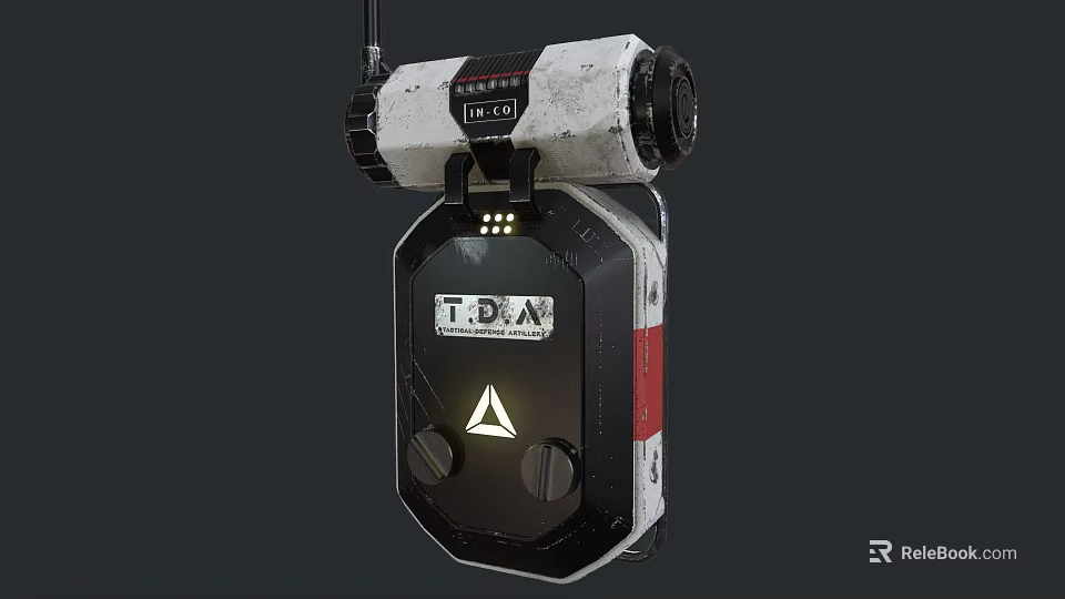 TDAX Branded Box With White Top Black Body Red Stripe Round Knobs And Indicator Lights 3d model 