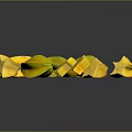 Yellow Star Fruit Whole And Sliced Pieces On Dark Background With Reflection