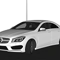 Silver Mercedes Car With Sleek Exterior On Mountain Road Scenic Background