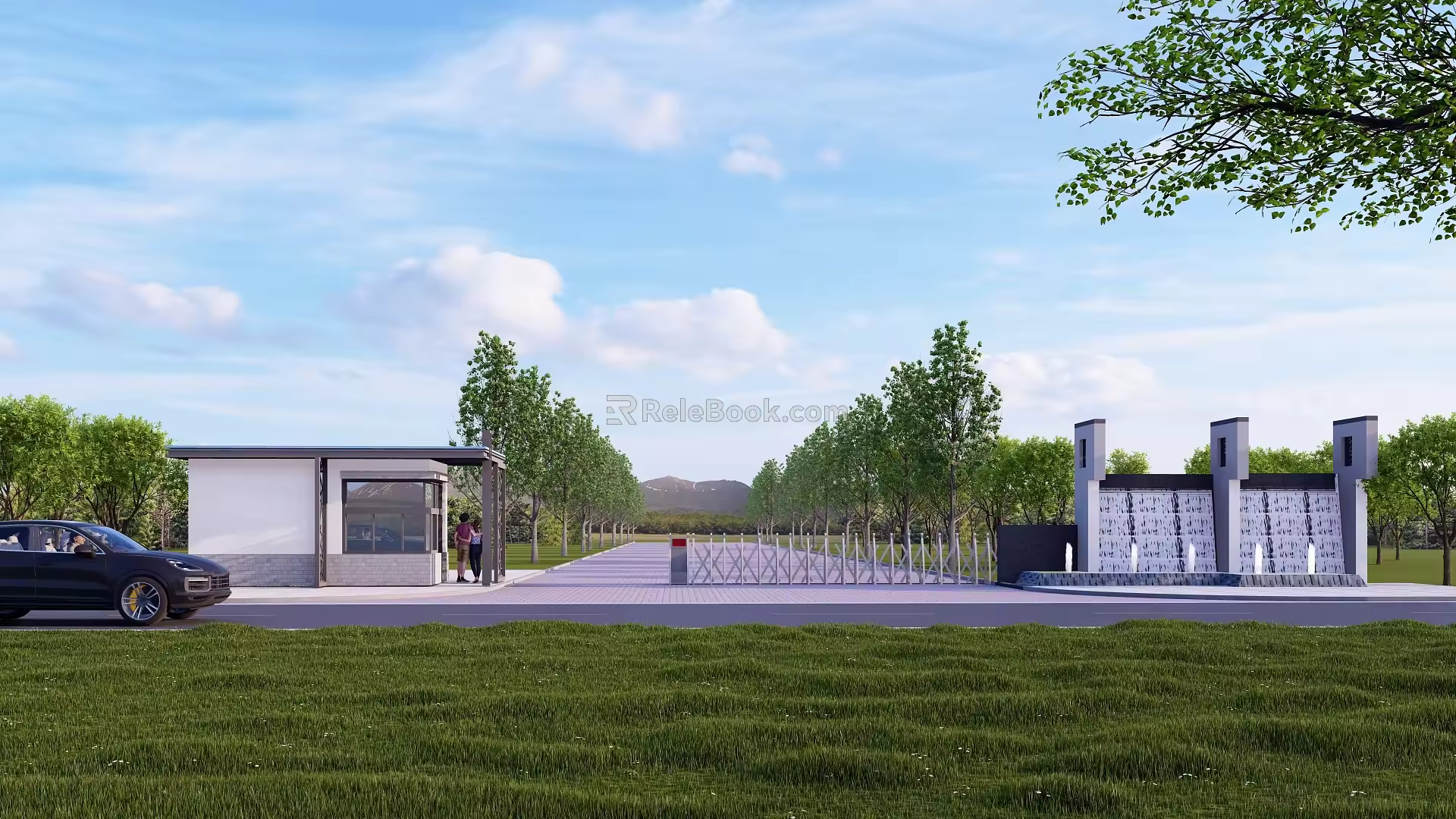 Park gate 3d model