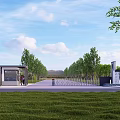 Park gate 3d model
