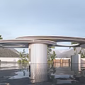 Modern Gate Community Gate Landscape Gate Entrance Gate Alien Gate 3d model