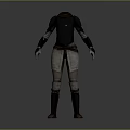 Stylish Everyday Clothing With Black Upper Grey Pants Brown Belt And Boots Design