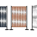 Modern Room Dividers With Geometric Patterns In Black Brown And Silver