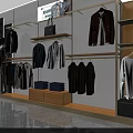 Modern Clothing Store With Glass Display Windows Mannequins Clothing Racks And Green Plants