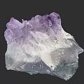 Natural Purple and White Amethyst Crystal Cluster Raw Gemstone Jewelry