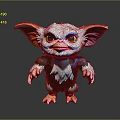 Mystical Fantasy Creature Featuring Large Ears Bright Green Eyes And Vibrant Fur In Standing Pose 3d model