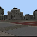 Historic Ancient Architecture With Traditional Yellow Roofs And Courtyard Layout