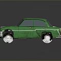 Green Classic Vintage Car With Retro Exterior Design And Classic Style