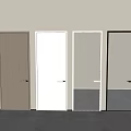 Modern Hinged Doors in Different Colors and Materials for Home Interior Design 3d model
