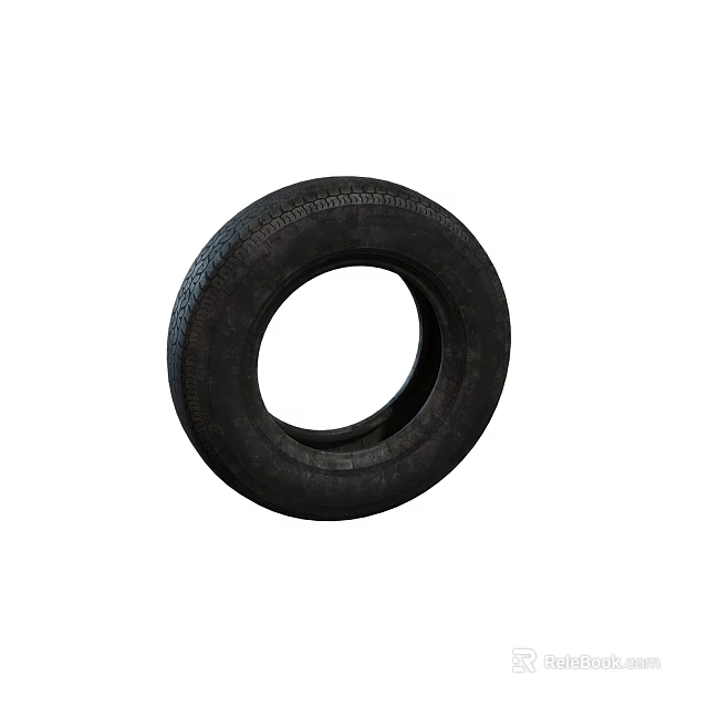 Car Tire Black Durable Rubber With Deep Tread Pattern For Safe Driving On Various Roads 3d model 