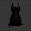 Simple Elegant Women's Fitted Sleeveless Dress With Spaghetti Straps And Layered Hem