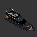 Yacht with interior 3d model