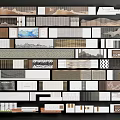 Modern Feature Wall Design With Various Textured Patterns And Natural Mountain Elements 3d model
