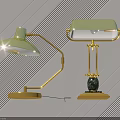 Golden Desk Lamps With Modern And Vintage Styles Adjustable Arms And Decorative Bases