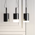 Contemporary Pendant Light Designs Featuring Sleek Black White Circular Linear Shapes