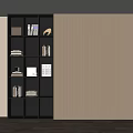 Modern bookcase 3d model