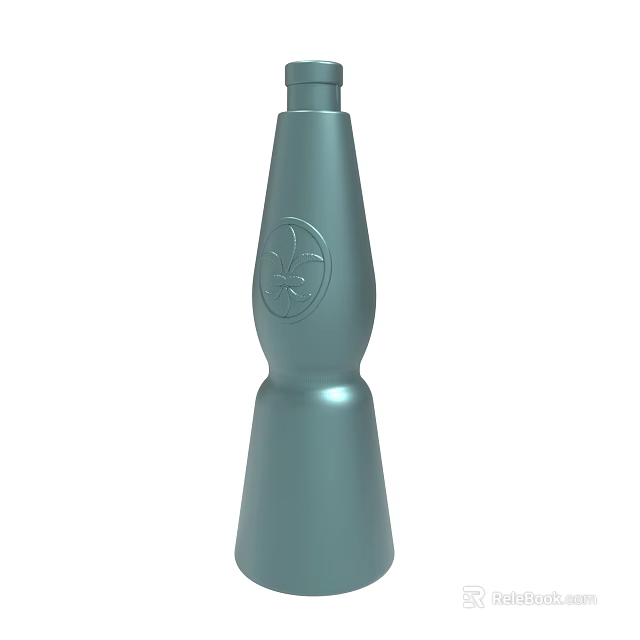 Light Green Decorative Bottle With Floral Pattern And Elegant Shape Design 3d model 