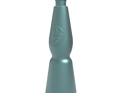 Light Green Decorative Bottle With Floral Pattern And Elegant Shape Design 3d model
