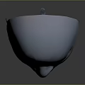 Rendered Male Head 3D Model With Silver Metallic Surface Against Gray Background And Reflective Base