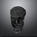 Modern Silver Metallic Furniture Decorative Head Sculpture With Intricate Facial Details