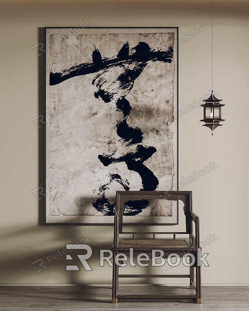 New Chinese Decorative Painting Hanging Painting Leisure Chair Chandelier model