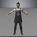 MasterChef Logo Apron with Long Sleeve Shirt and Casual Pants Outfit Design
