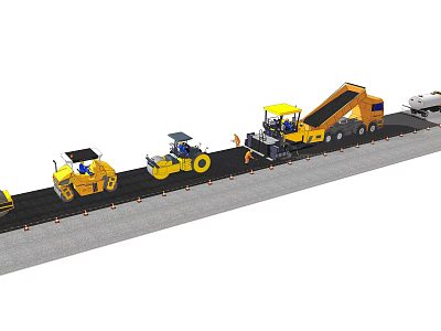 Modern road planing 3d model
