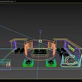 Modern Corporate Exhibition Hall Design With Booth Structure Display Screens And Green Plants