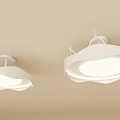Modern White Chandeliers With Unique Curved Design For Ceiling Interior Lighting 3d model