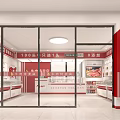 Supermarket Grocery Beef Specialty Store Featuring Premium Selective Beef No Additives And Red Display Counters