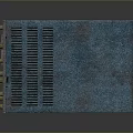 Modern Blue Metal Tactical Weapon With Textured Surface And Cooling Vents