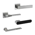 Modern Door Handles With Stainless Steel And Black Accent In Four Styles