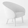 Light Gray Velvet Accent Chair With Modern Design And Wooden Legs