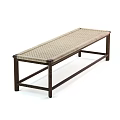 Elegant Dining Chair with Wooden Frame and Woven Seat Design