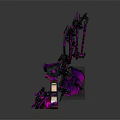 Cold weapons Sword Axe Hook Fork Spear Trident Melee Weapon Military 3d model