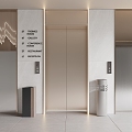 Modern elevator hall elevator door 3d model