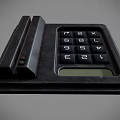 Vintage Electronic Calculator With Numeric Keypad Display Screen And Operation Symbols 3d model