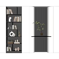 Modern bookcase 3d model