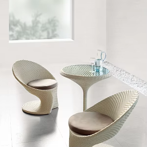 Modern Outdoor Table and Chair Outdoor Leisure Single Chair Bar Chair 3d model
