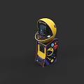 Yellow Arcade Machine Entertainment Appliance With Vibrant Design And Retro Gaming Features