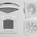 Modern White Air Conditioner Vents With Different Installation Types And Grille Designs