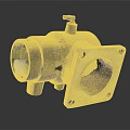Metal Mechanical Component With Flange Design Bolt Holes And Top Knob