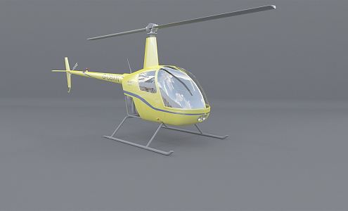 modern helicopter 3d model