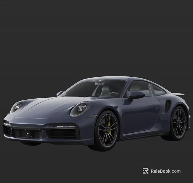 Blue Porsche 911 Carrera Coupe With Sporty Wheels And Sleek Front Design 3d model 