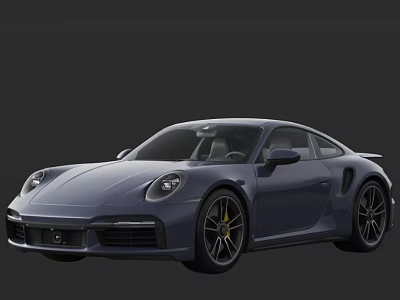 Blue Porsche 911 Carrera Coupe With Sporty Wheels And Sleek Front Design 3d model