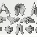 Collection of Various Hand Gestures in Different Poses and Positions